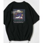 tシャツ 2025SS CONVERSE/コンバース オーバーサイズ ワンポイントロゴ フォトバックプリント 裾ドローコード 半袖Tシャツ レディース