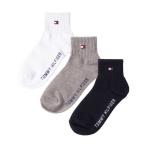 靴下 「EC別注」TOMMY HILFIGER/トミーヒルフィガー ブランド ロゴ 靴下 抗菌防臭 くるぶし上 ショートソックス 3足セット 19cm