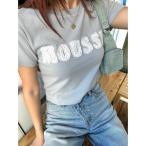 tシャツ 「ライトグレー ZOZO限定カラー」PATCH LACE MOUSSY TINY Tシャツ レディース