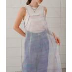 ワンピース ニュアンス柄シアーキャミワンピース