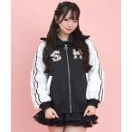 ブルゾン アウター 取り外しフード付きスカジャン風ブルゾン レディース