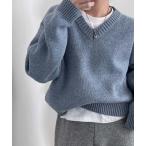 「Girly Doll」 Vネックニット FREE ブルー レディース