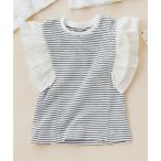 tシャツ 「ジュニア対応」袖フリルワッフル半袖Tシャツ キッズ 子供服 女の子
