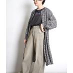 シャツワンピース 前開き花柄シャツワンピース