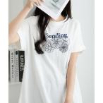チュニック 大人の華やかプリントチュニックTシャツ
