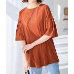 チュニック 袖タックチュニックTシャツ