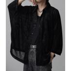 シャツ 「welise/ウェライズ」リッチベルベットシアーファブリック ハーフスリーブ ドルマンシャツ メンズ レディース