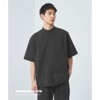 シャツ WONDER CLOTH バンドカラー 半袖 シャツ -ストレッチ・接触冷感・吸水速乾- メンズ