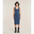 ワンピース OVERDYED ASYMMETRIC ZIP DRESS/オーバーダイアシンメトリージップディテールワンピース