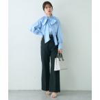 パンツ osono綿麻ハイウエストパンツ レディース