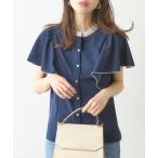 ブラウス シャツ メタル釦フリル袖ブラウス レディース