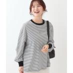 tシャツ 「洗える」ボーダーリブカットソー レディース
