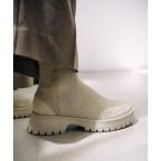 「emmi」 ショートブーツ 24cm ゴールド レディース