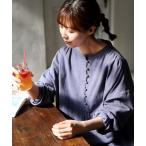 「soulberry」 長袖ブラウス L ブルー レディース