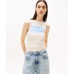 tシャツ スリムバブルロゴタンクトップ レディース
