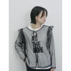 tシャツ 2wayラメチュールフリルプルオーバー レディース