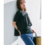 tシャツ 「汗じみ防止/洗える」ランダムフリルジャージー ドッキング カットソー レディース