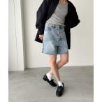 ジーンズ デニム デニムパンツ El mar カットオフデニムハーフパンツ レディース