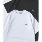 ショッピングレディ 夏 tシャツ DISCUS/ディスカス USAコットン ワンポイント刺繍 バックプリント 無地 ポケット付き 半袖T レディース メンズ メンズ レディー