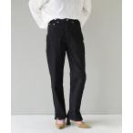 ジーンズ デニム デニムパンツ こっそりウエストゴム ストレッチデニムパンツ「サイドスリット」 レディース
