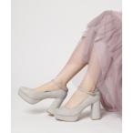 パンプス チャンキーヒール厚底パンプス