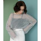 tシャツ 「forksy.」シアー ボーダー メロー ロングスリーブTシャツ レディース