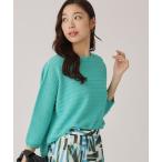 ニット セーター 「洗える／日本製」ざっくり編み柄ニットトップス レディース