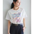tシャツ 「接触冷感」フラワーフォト&ロゴTシャツ レディース