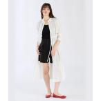 シャツワンピース コットンフラワーレースワンピース