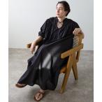 ワンピース Indian cambric neck gather frill one-piece インドキャンブリックネックギャザーフリルワンピ