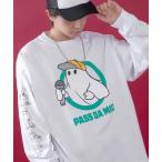 tシャツ ゴーストプリント 長袖Tシャツ メンズ レディース
