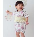 浴衣 甚平 ロンパース 女の子 キッズ 子供 女の子