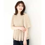 ブラウス シャツ ドット柄シフォンプリーツブラウス/WEB限定サイズあり レディース