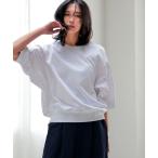 tシャツ ドルマン切り替えカットソー レディース