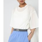 tシャツ 「CITEN」シアーハーフスリーブユルT レディース