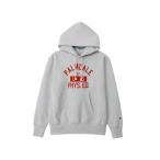 「Champion」 プルオーバーパーカー LARGE シルバーグレー メンズ
