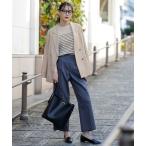 パンツ 「ストレッチ・接触冷感・撥水・UVカット・洗える」エアリーストレッチ ワイドパンツ レディース