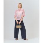 tシャツ ワッフルボーダートップ レディース