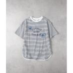 tシャツ 「SOMETHING」アネモネパッチワークTシャツ レディース
