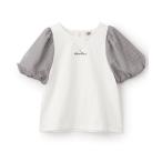 tシャツ 「人気商品再入荷」「直営店で取り扱い無し」チェックぽわん袖ネックレスTシャツ キッズ 子供服 女の子