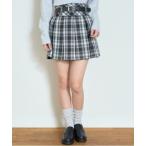 スカート 「GOODPRICE」ベルト付チェックプリーツスカ-ト キッズ 子供服 女の子