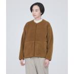 「無印良品」 ジップアップブルゾン M ブラウン レディース