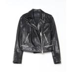 ショッピングレザージャケット 「ALLSAINTS」 レザージャケット 6 ネイビー レディース