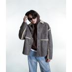[ZIP FIVE -White Line-] полупальто "даффл коут" X-LARGE серый мужской 