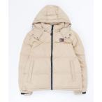 「TOMMY JEANS」 ダウンジャケット LARGE ベージュ メンズ
