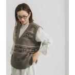 「URBAN RESEARCH」 Vネックニット FREE ブラウン レディース