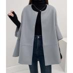 [ABITOKYO] пончо M голубой серый женский 