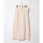 「Uhr」 ニットスカート - ベージュ