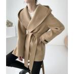 コート アウター ベルテッドミドルガウンコート レディース