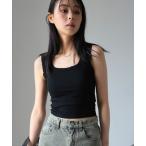 ショッピングブラトップ タンクトップ ノースリーブ 「ブラトップ」カップ付きスクエアネックタンクトップ レディース